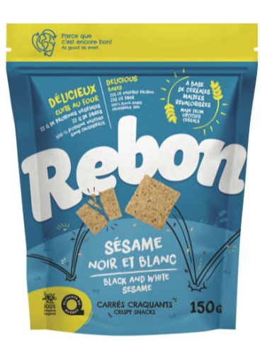 REBON  SÉSAME NOIR ET BLANC - CARRES CROQUANTS