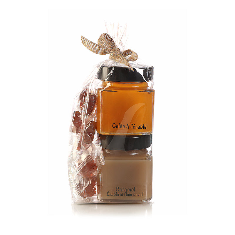 CARAMEL À L’ÉRABLE FLEUR DE SEL ET GELÉE D’ÉRABLE